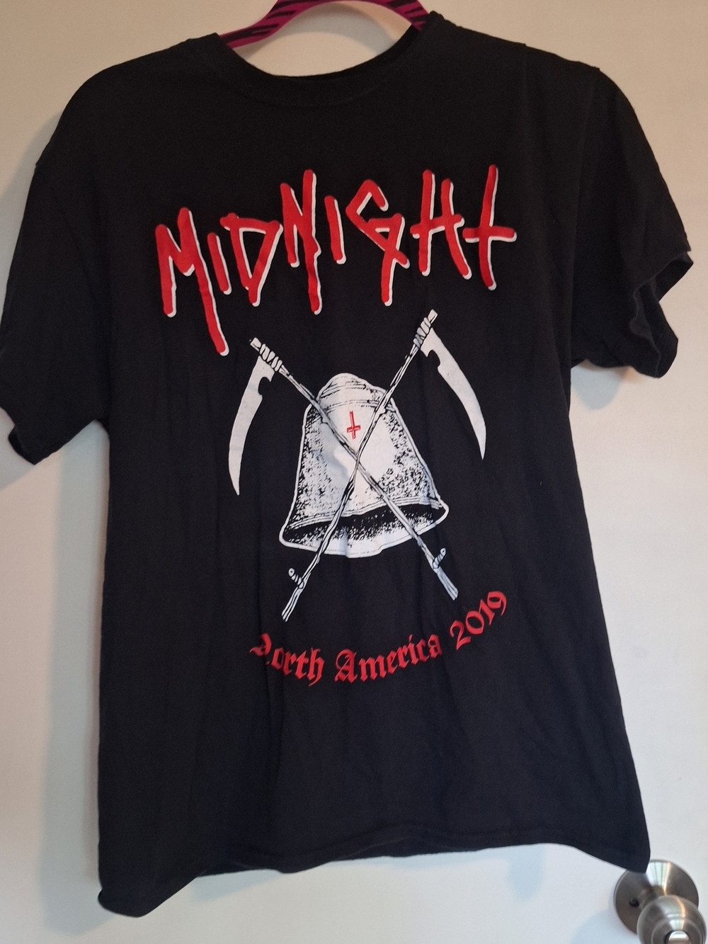 MIDNIGHT North America Tour 2019 Black/thrash/speed Metal Print tshrit Sz M